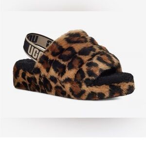 UGG Fluff Yeah Leopard Slingback
